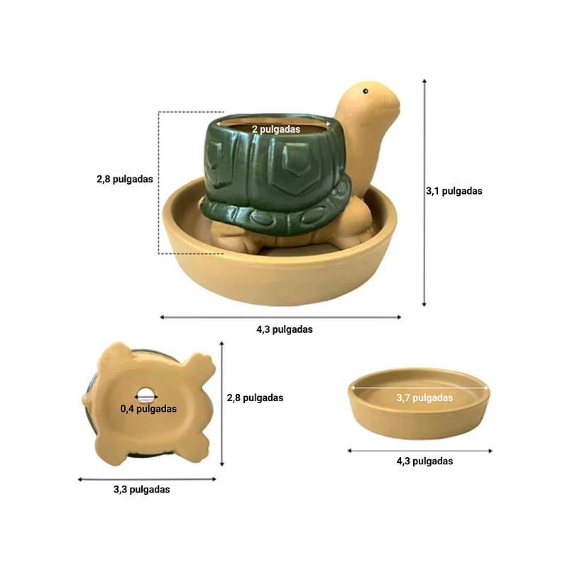 Maceta Cerámica Plantas Cactus y Suculentas x1 Pz Animalitos 3