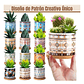 Juego Macetas Cerámica Fina Plantas X 12 Unid Suculentas - Miniatura 3