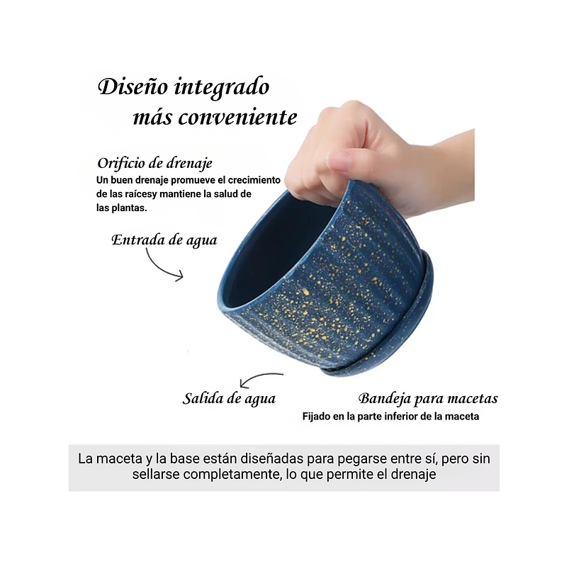 Juego Macetas Cerámica Plantas x3 unidades Tamaño En Escala 6