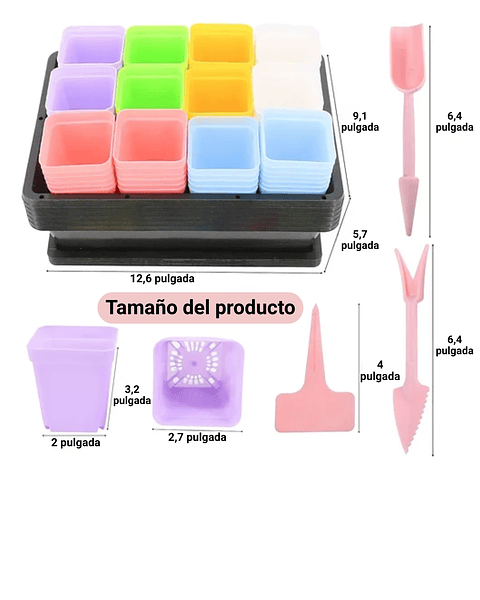Kit Germinación Plantas X6 Bandejas mas cúpula y herramientas