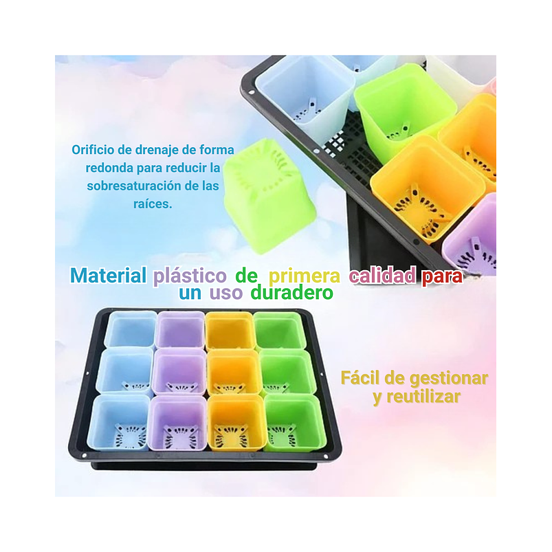 Kit Germinación Plantas X6 Bandejas mas cúpula y herramientas 4