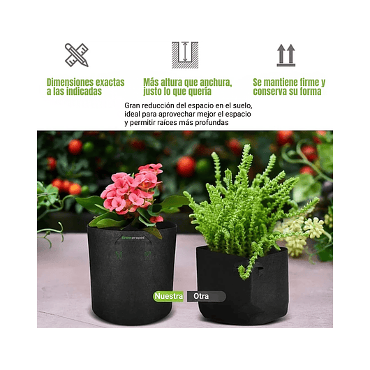 Maceta Siembra Plantas En Tela Especial x1 Galón 3,78 Litros 2