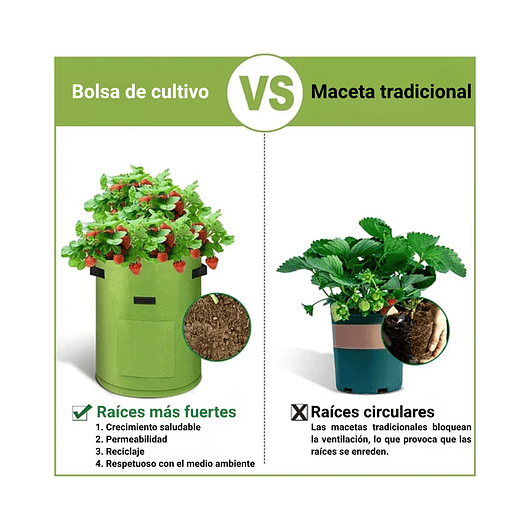 Maceta De Siembra Tela Especial x10 Galones 45cm diametro x33cm alto 3