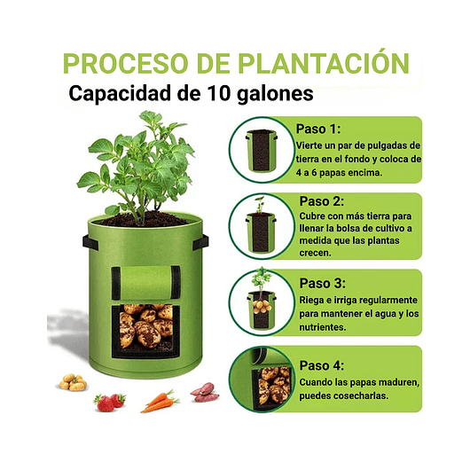 Maceta De Siembra Tela Especial x10 Galones 45cm diametro x33cm alto 2