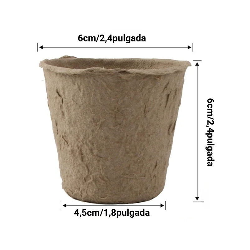 Maceta Papel Orgánico Biodegradable x25 Unidades Semillero 6x6 centímetros  5