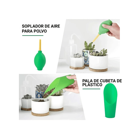 Kit Herramientas Jardín Cactus Plantas Suculenta x13 Piezas Más Bolso 2