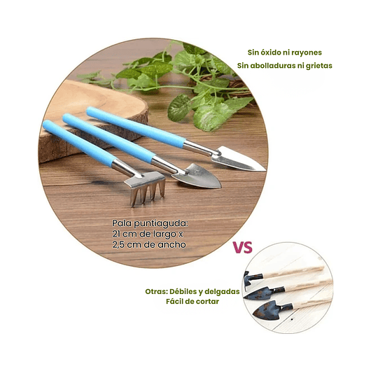 Kit Siembra Herramientas Jardín, Cactus, Plantas x12 Piezas 4