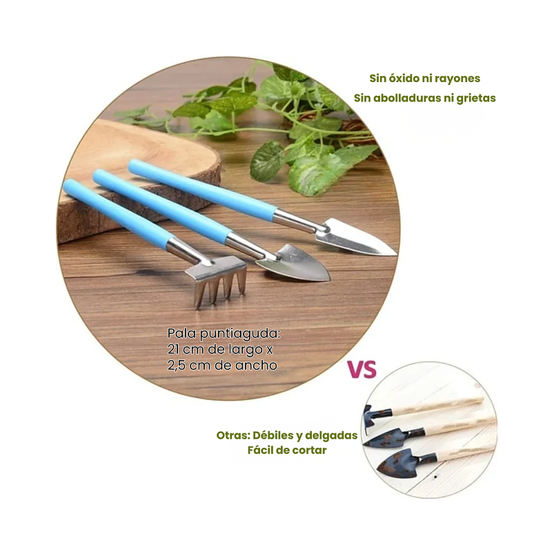 Kit Siembra Herramientas Jardín, Cactus, Plantas x12 Piezas 4