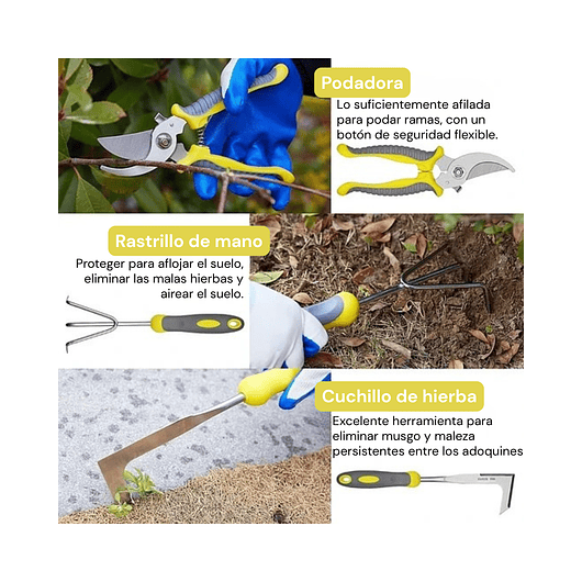 Kit Full Herramientas Plantas y Jardín x30 Piezas Aluminio 2