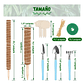 Kit Soporte Plantas Fibra De Coco x4 unidades Más Herramientas Siembra - Miniatura 3