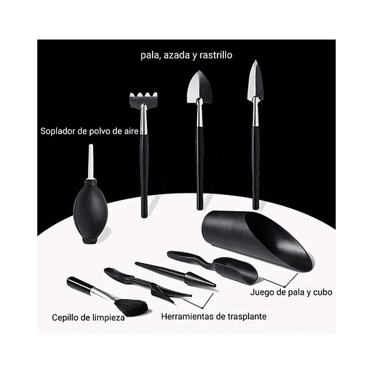 Kit Herramientas Bonsái x14 Piezas Premium Cactus Suculenta 3