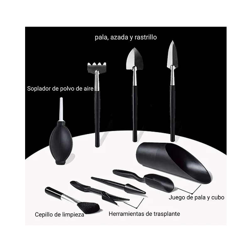 Kit Herramientas Bonsái x14 Piezas Premium Cactus Suculenta 3