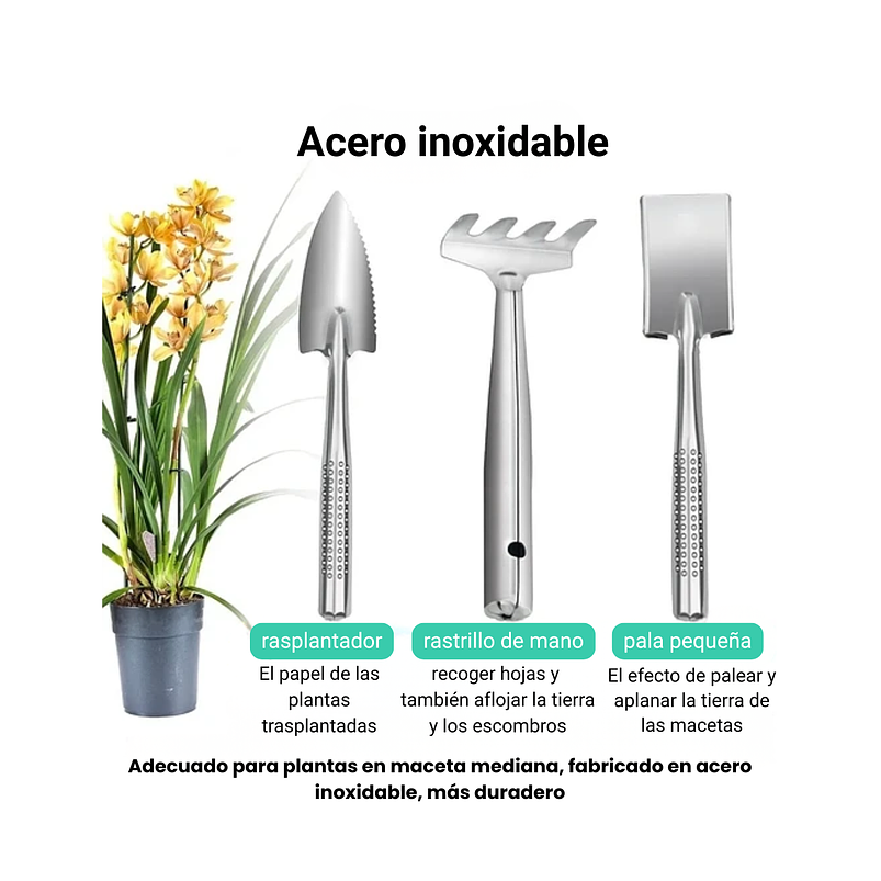 Kit Herramientas Cuidado Cactus y Suculentas x14 Piezas 2