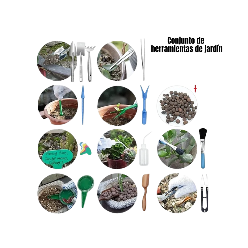 Kit Herramientas Cuidado Cactus y Suculentas x14 Piezas 4