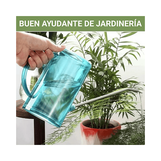 Regadera Plástica Liviana Boquilla Larga en Acero x1.5 Litro 5