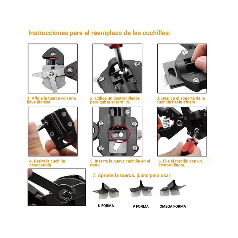 Kit Tijera Para Injerto de Plantas Arboles y Corte 2 en 1 4
