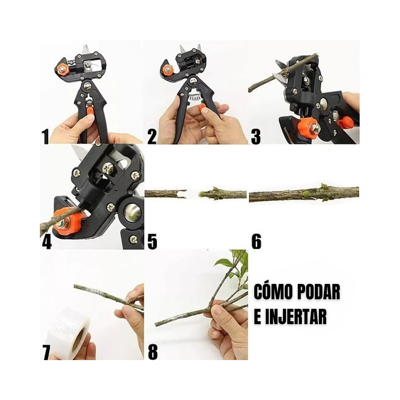 Kit Tijera Para Injerto de Plantas Arboles y Corte 2 en 1 7