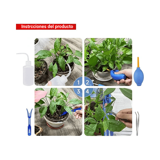 Kit Herramientas Plantas Cactus Suculenta x15 Piezas Azul 6