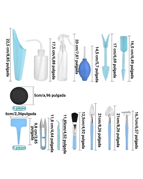Kit Herramientas Jardín Siembra Bonsái  Suculentas Cactus