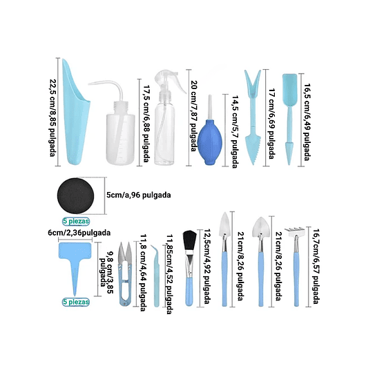 Kit Herramientas Jardín Siembra Bonsái  Suculentas Cactus 2