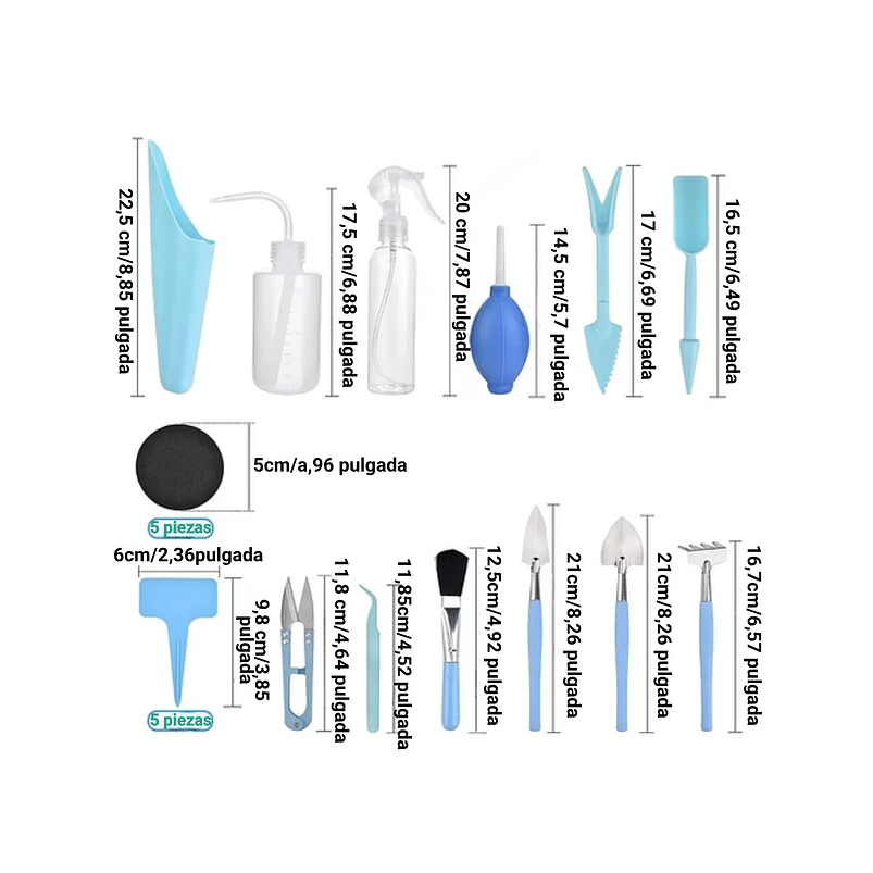 Kit Herramientas Jardín Siembra Bonsái  Suculentas Cactus 2