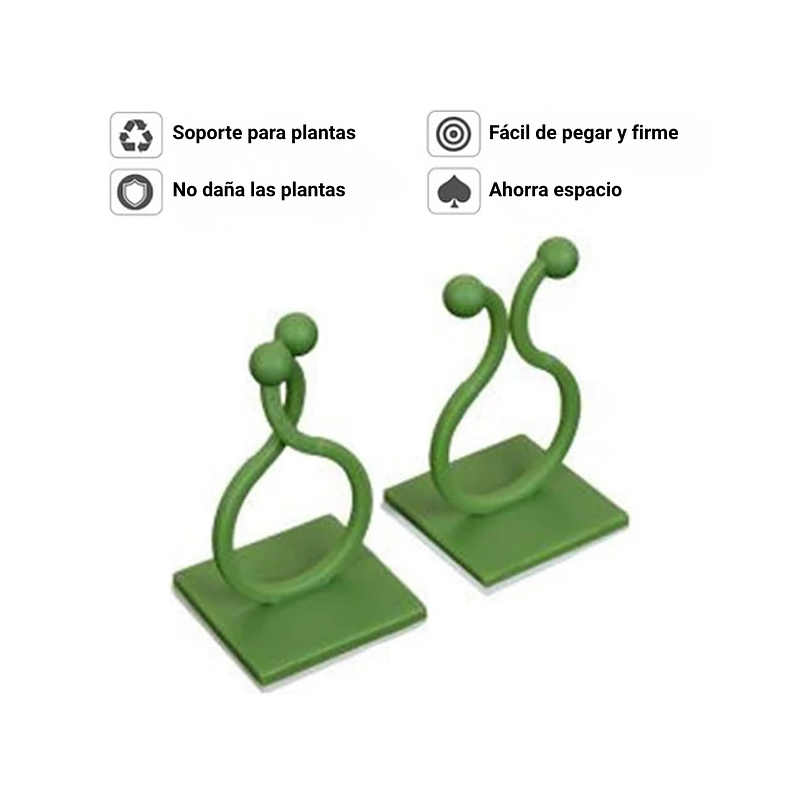 Clip Gancho De Amarre De Plantas, Hortalizas De Pared X 10pz 4