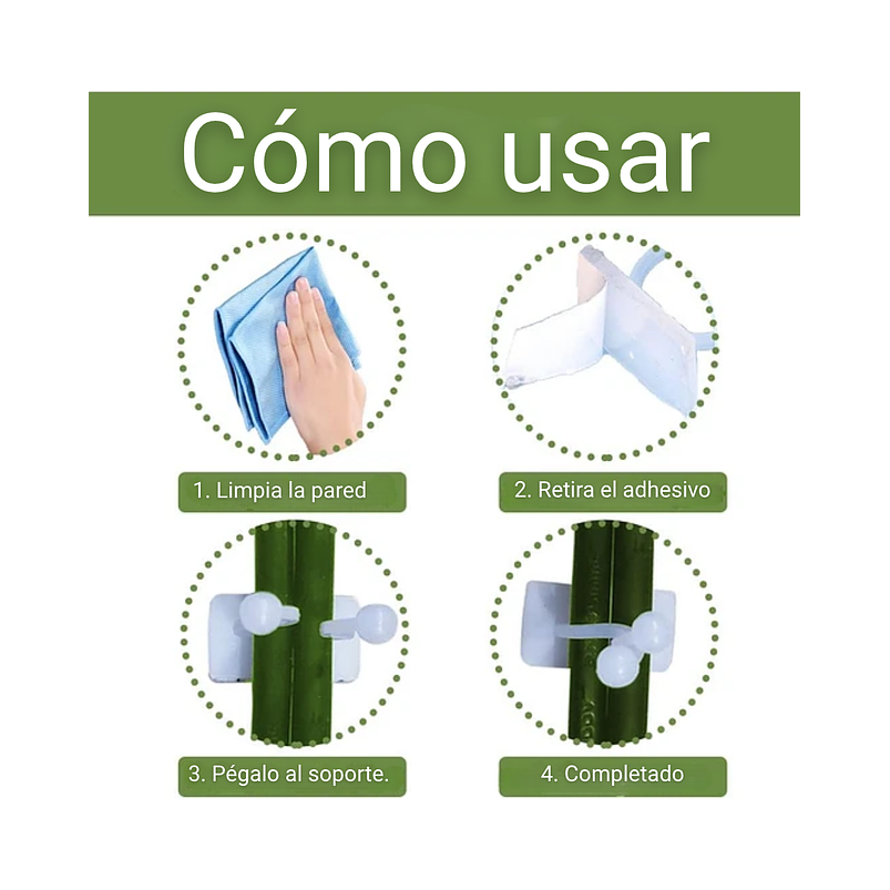 Clip Gancho De Amarre De Plantas, Hortalizas De Pared X 10pz 10