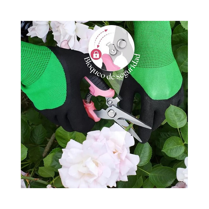 Kit Tijeras de Poda Despunte Plantas Jardineria Acero Inox 7