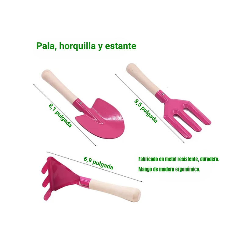 Kit Herramientas de Jardineria Cultivo de Plantas de Niñas 6