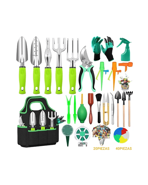 Juego De Herramientas De Jardinería Full de 84 Piezas en Aluminio