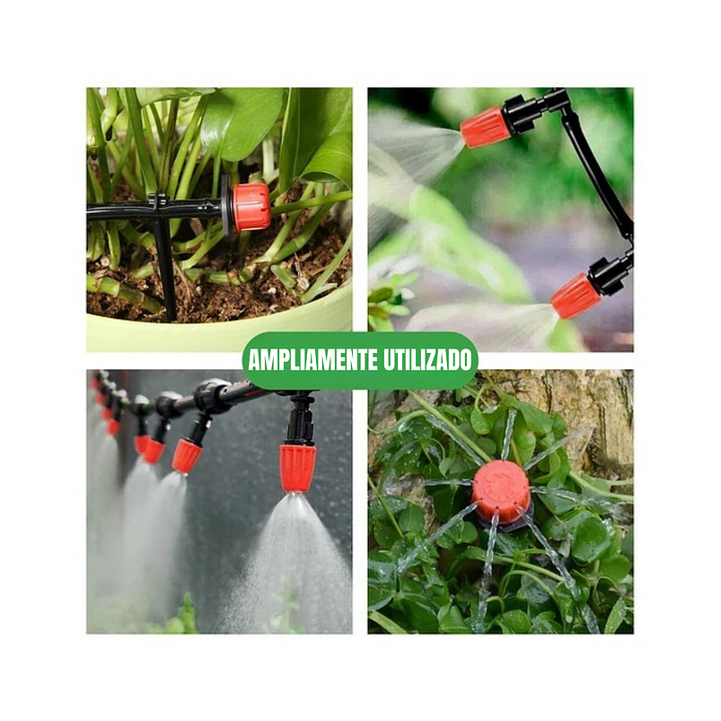 Sistema De Riego de Plantas, Jardin, Huerto Por Goteo, Pulverización y Aspersión x 50mt y Accesorios 7