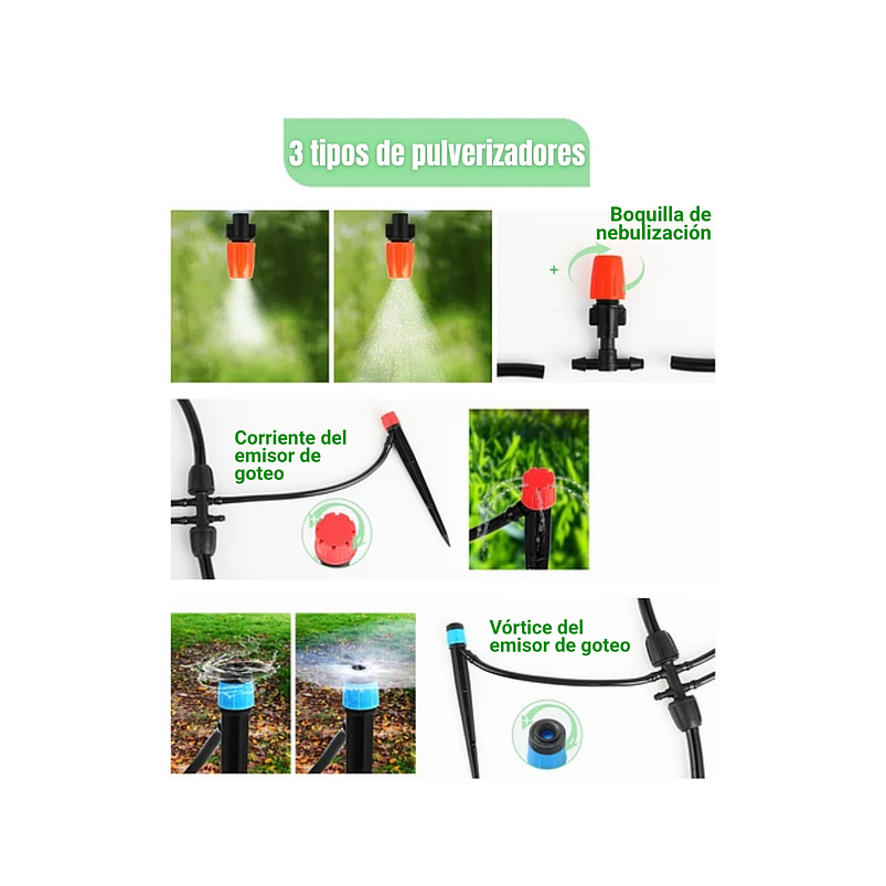 Sistema De Riego Por Goteo Kit  Para Jardín, Huertos de 20mts más Accesorios 3
