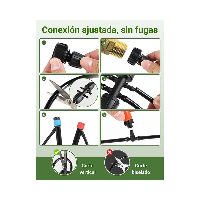 Sistema De Riego Por Goteo Kit  Para Jardín, Huertos de 20mts más Accesorios 4