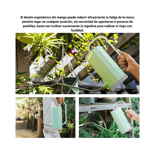 Regadera Premium Candy Green 1.2 Litros Salida Larga 10