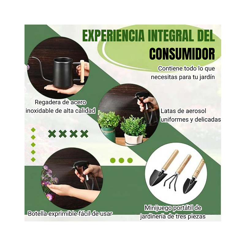 Regadera Chic De Plantas x1 Litro Acero más herramientas de Jardín 5