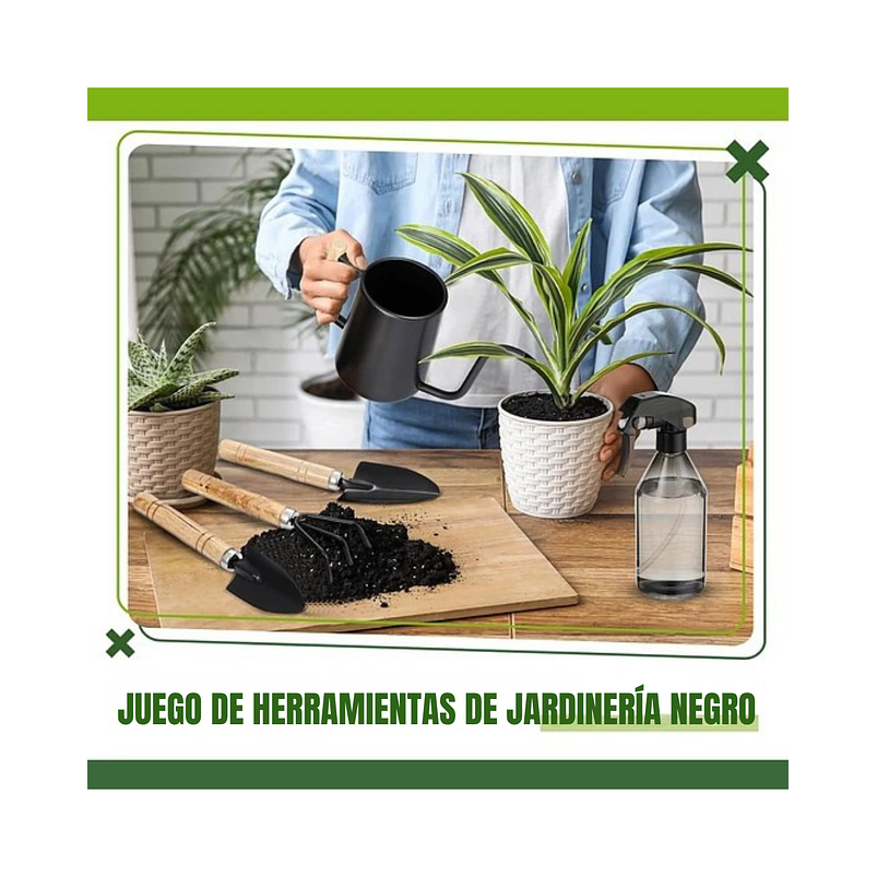 Regadera Chic De Plantas x1 Litro Acero más herramientas de Jardín 6