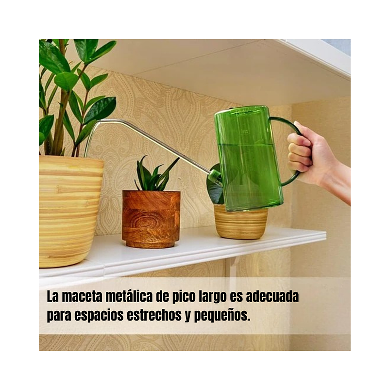 Regadera Plastica Plantas Premium Salida en Acero más Spray x1 litro mas 2 Peras de Riego 7