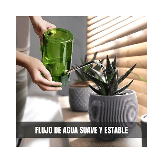 Regadera Plastica Plantas Premium Salida en Acero más Spray x1 litro mas 2 Peras de Riego 8