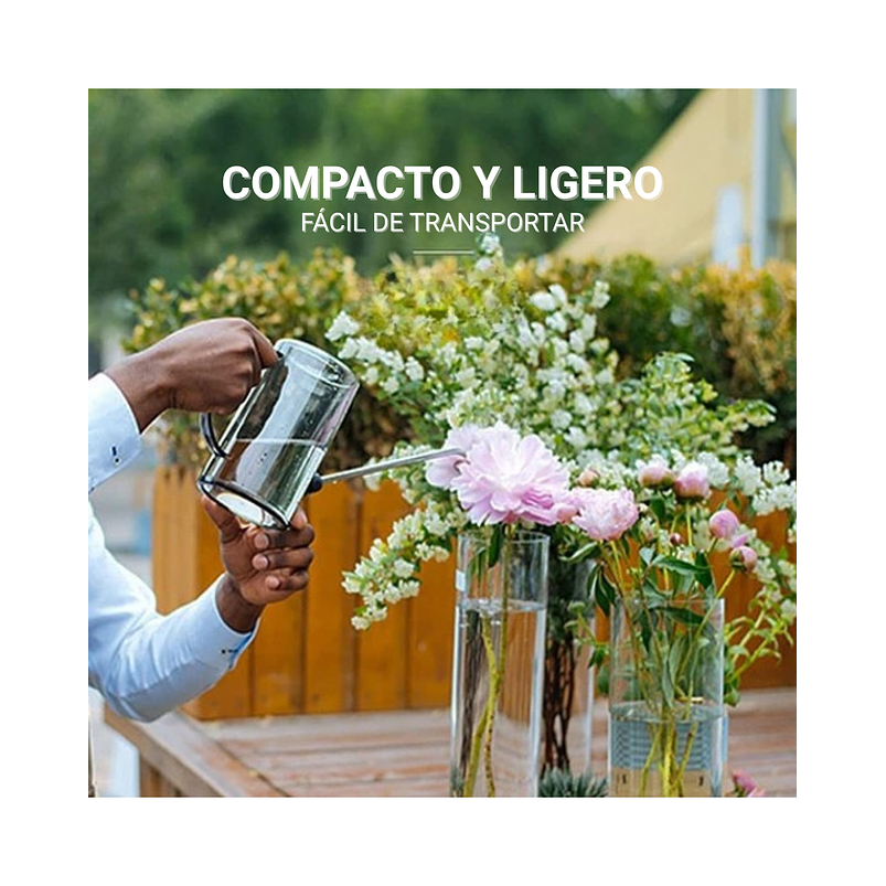 Regadera Plantas Premium x1 Litro Salida Larga Acero más spray 4
