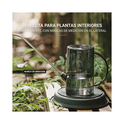 Regadera Plantas Premium x1 Litro Salida Larga Acero más spray 6