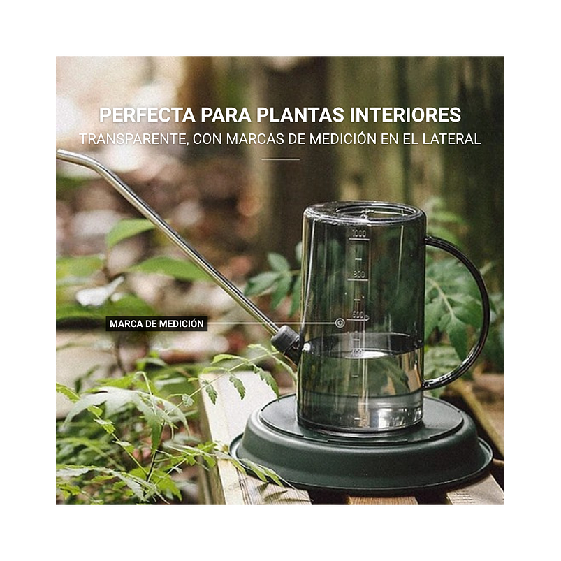 Regadera Plantas Premium x1 Litro Salida Larga Acero más spray 6