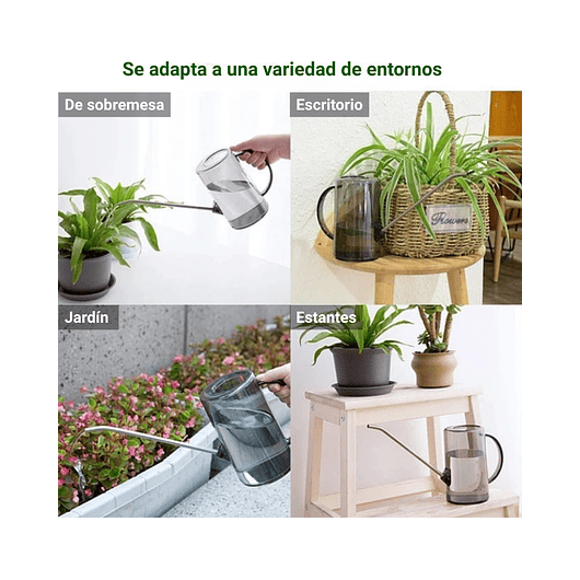 Regadera Plantas Premium x1 Litro Salida Larga Acero más spray 7