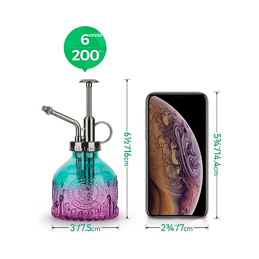 Regadera Spray Vintage En Vidrio x200ml Rociadora Atomizado 8