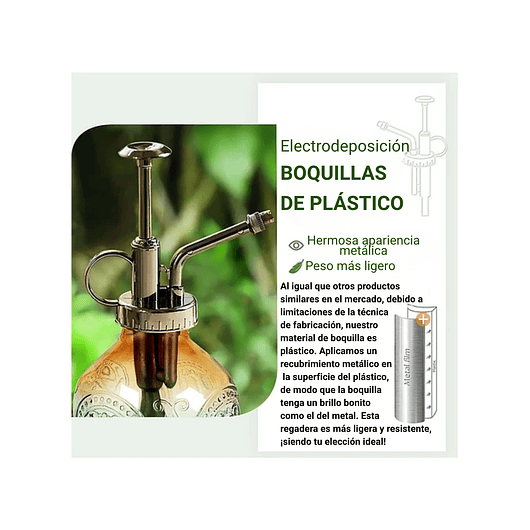 Regadera Spray Vintage En Vidrio x200ml Rociadora Atomizado 9