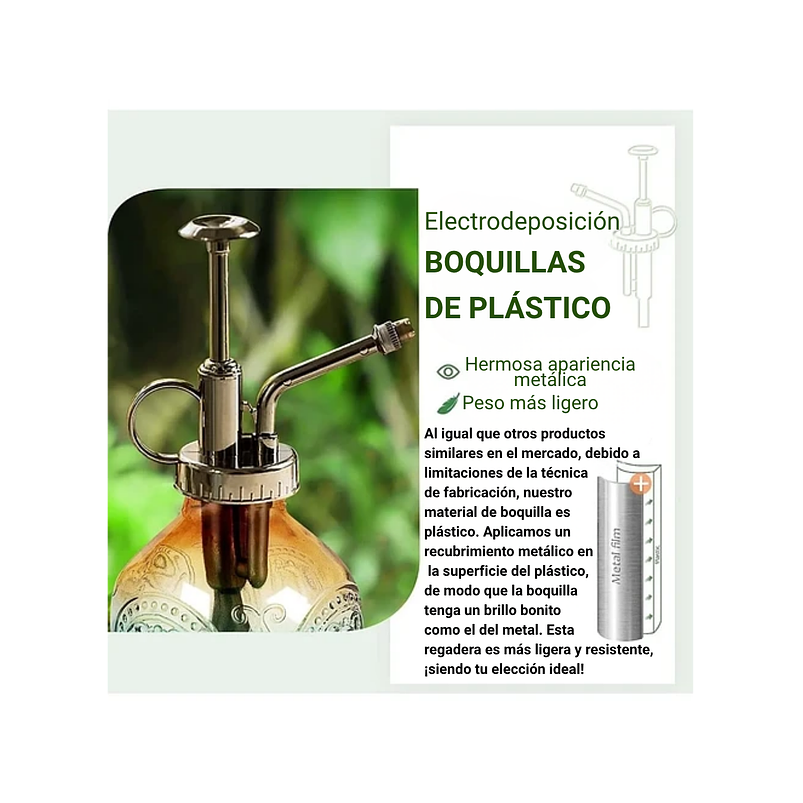 Regadera Spray Vintage En Vidrio x200ml Rociadora Atomizado 9