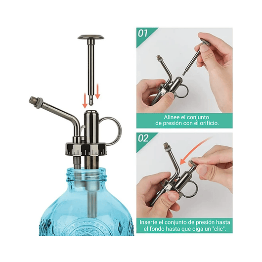 Regadera Spray Vintage En Vidrio x200ml Rociadora Atomizado 11