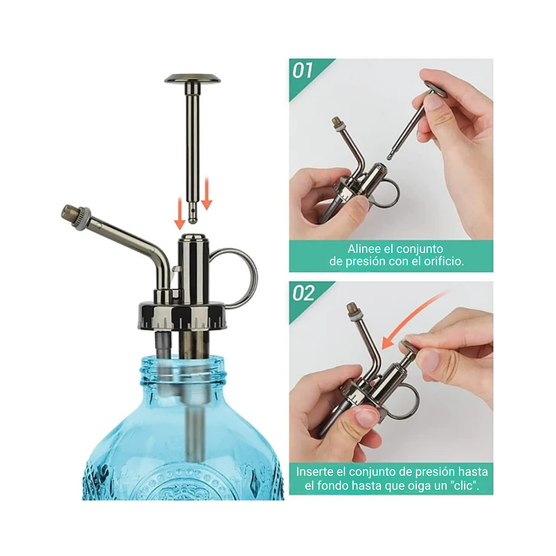 Regadera Spray Vintage En Vidrio x200ml Rociadora Atomizado 11