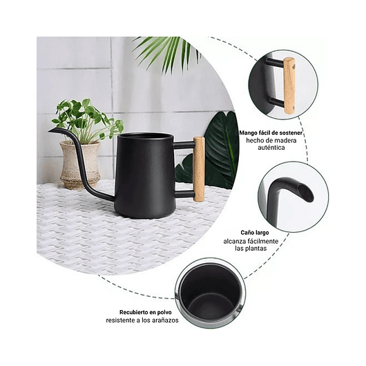 Regadera Chic de Plantas Jardín x1 Litro Acero 7