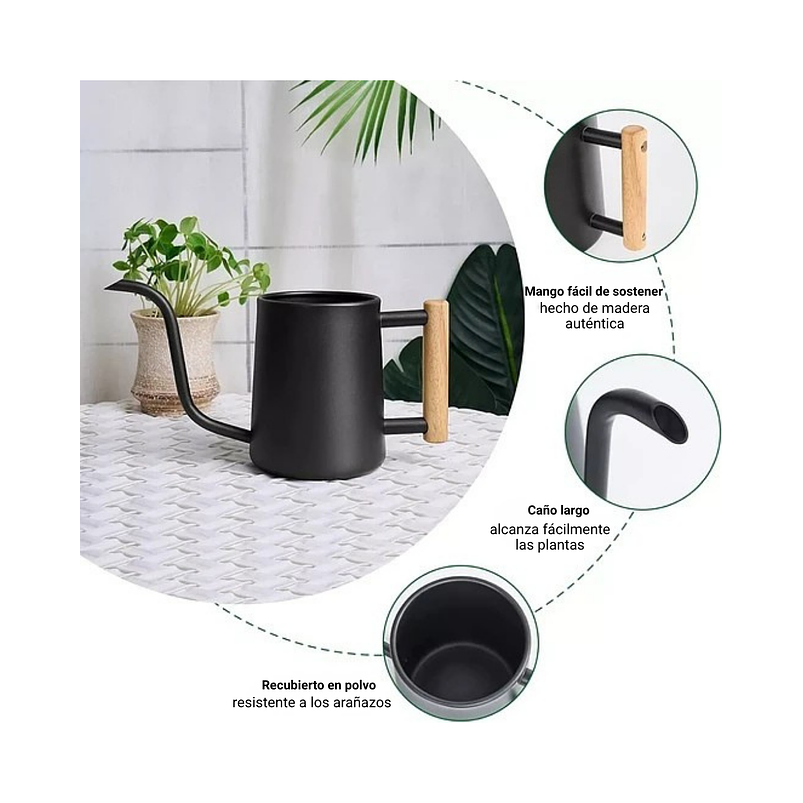 Regadera Chic de Plantas Jardín x1 Litro Acero 7