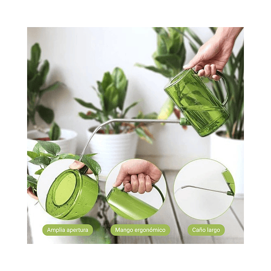 Kit Regadera Plástica Plantas Salida en Acero x 1 Litro 6